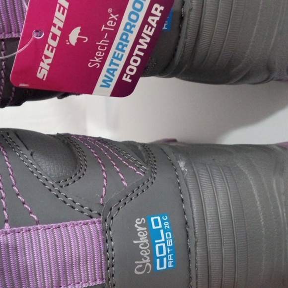 SKECHERS KIDS COLD RATED 29°C WATERPROOF INSULATED RAIN SNOW BOOTS SIZE 8 NWT - Picture 10 of 11